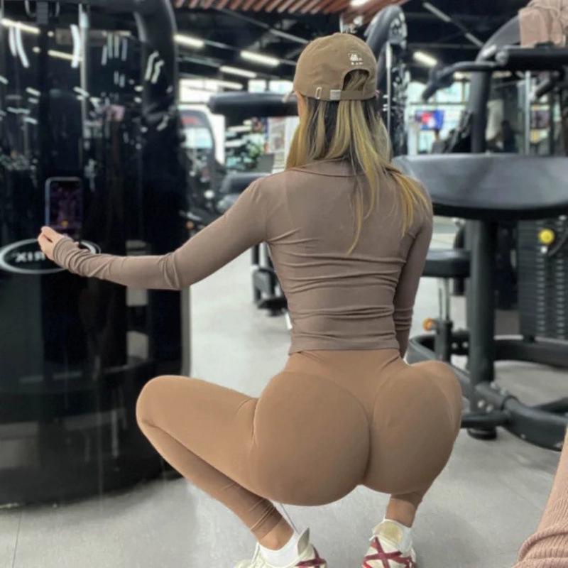 

Персиковые ягодицы Леггинсы для йоги с высокой талией и контролем живота - Женские эластичные фитнес-брюки с эффектом лифтинга бедер Medium