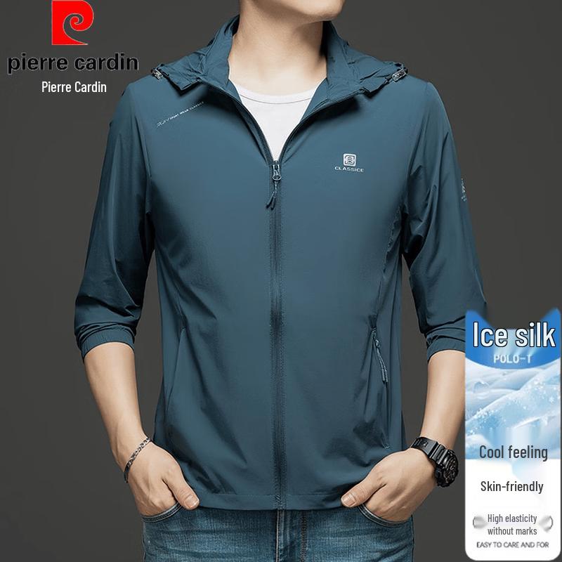 

Pierre Cardin Men s Hooded Ice Silk Jacket 3XL