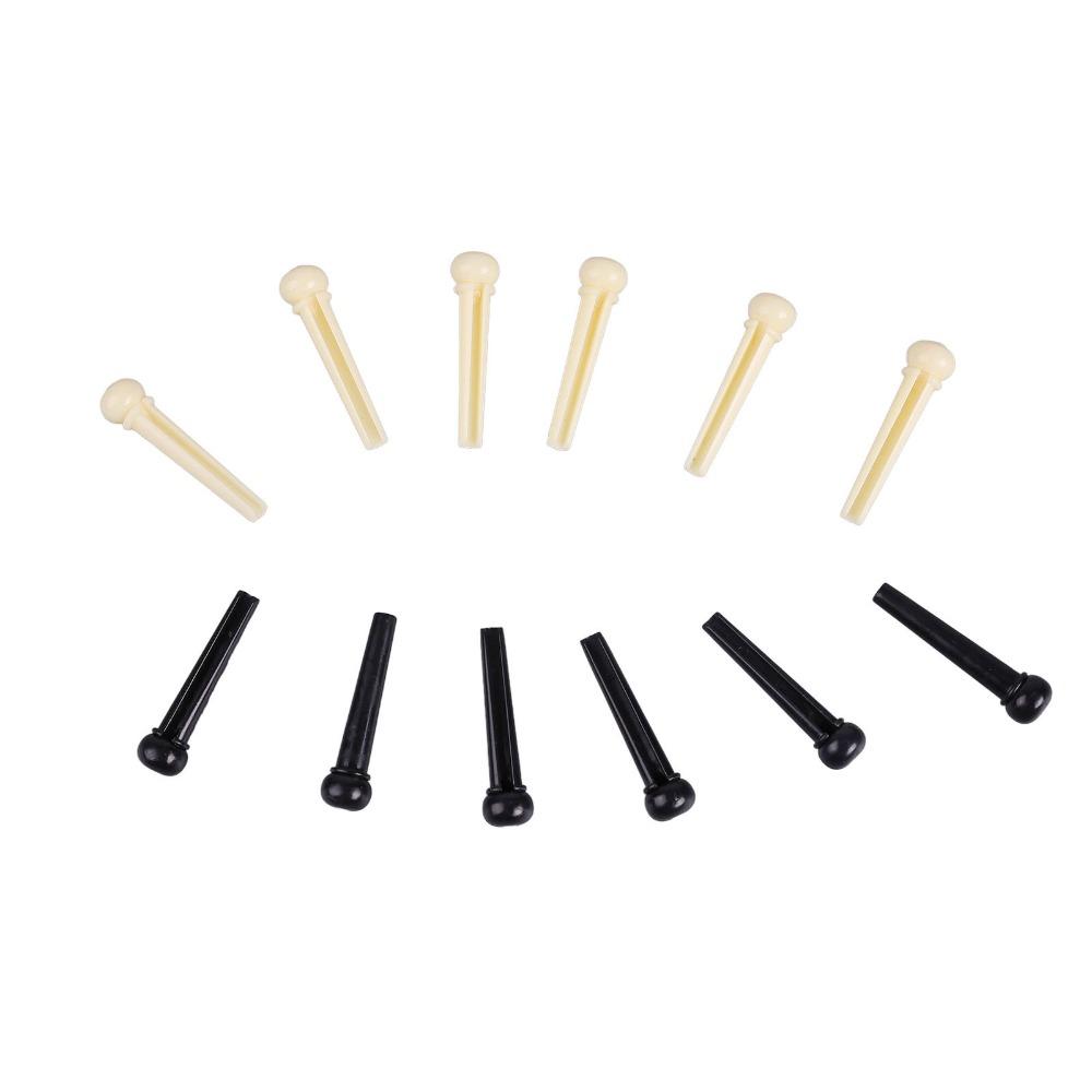 2Sets Plastic Saddle Guitar Bridge Pins Metal Puller Guitar Saddle Nut For Acoustic Guitar
