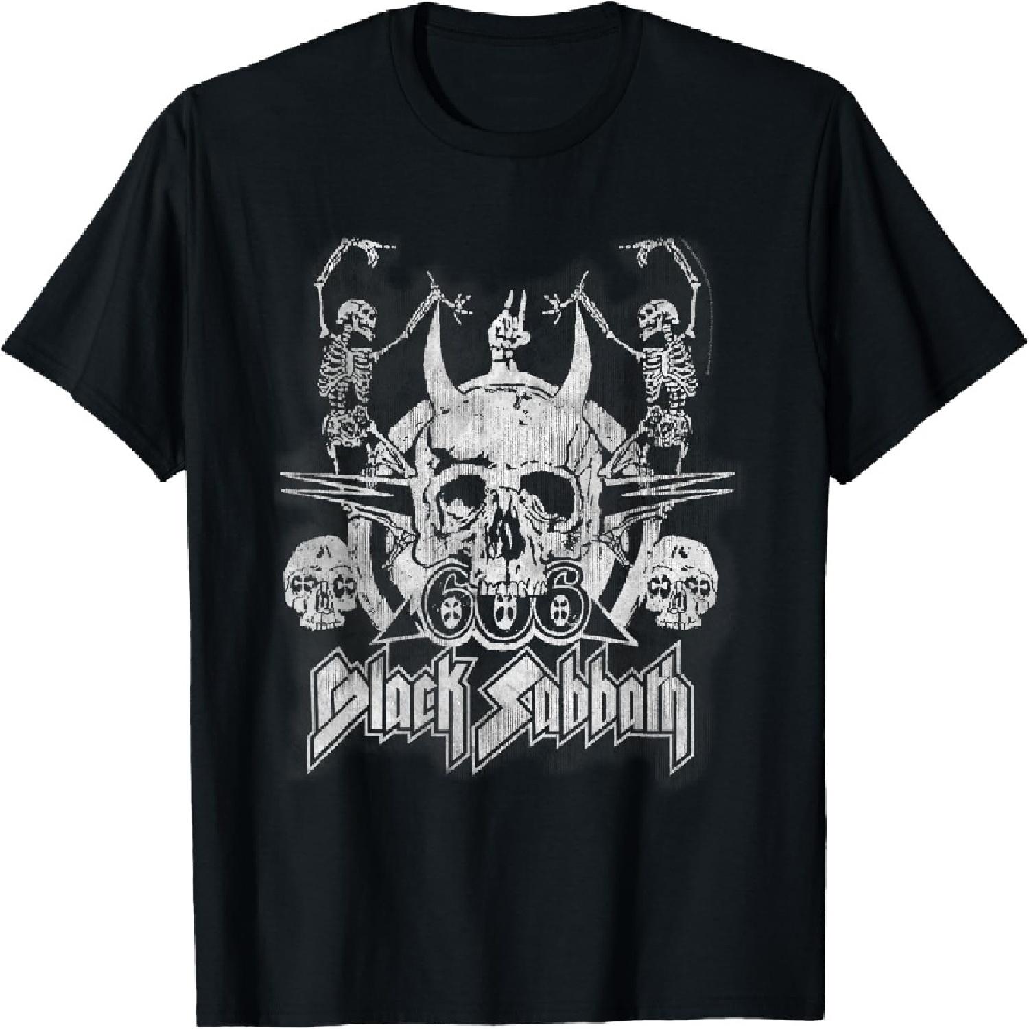 Официальная винтажная футболка Black Sabbath с танцующими скелетами S