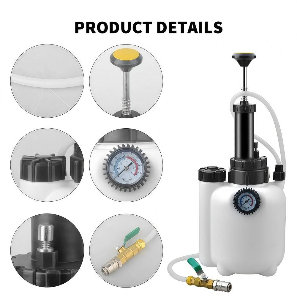 With Adaptors 3L Manual Transmission Fluid Pump Save Time Pressure Pumping Car Manual Brake Fluid Bleeder Kit Professional