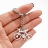 Stainless Steel Cartoon Bicycle Keychain Pendant