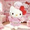 Hello Kitty Plush Keychain With Glasses For Gift And Bag Decoration