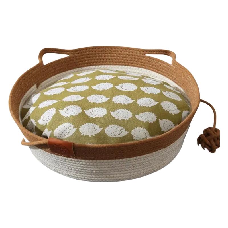 Cats Play Basket Bed Stylish Nest for Small Puppy Kittens Cartoon Kittens Mat Pet Bed Scratch Resistant for Household