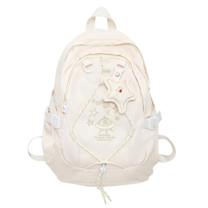 Trendy Casual School Bag for Teen Nylon Book Bag Laptop Backpack Middle Backpack