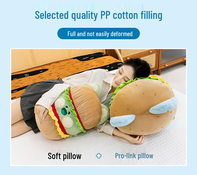 Adorable Dudu Cat Hamburger Plush Toy - Creative Cat Doll Children's Companion Gift