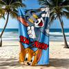 Tom Jerry Cheese Day Beach Towel Super Soft Microfiber Quickdry Fabric Comfortable Lightweight Perfect for Traveling Yoga Camping and Swimming
