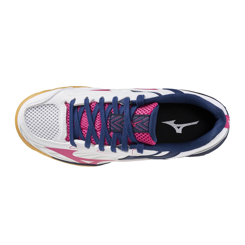 Table Tennis Shoes Wave Kaiserburg 8 cm 3E White x Pink x Navy [Mizuno] Women's 23.5