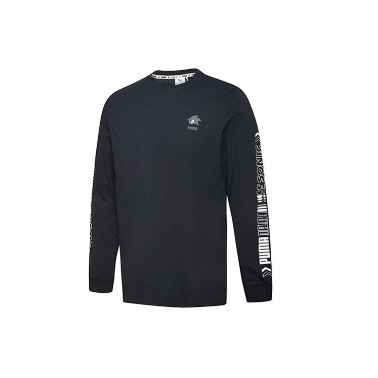PUMA x SEGA Long Sleeve Tee  Black White Grey  Men s 598105-01 L