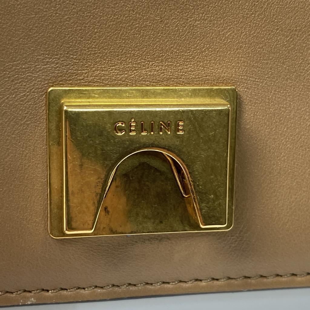 Used CELINEShoulder Bag Brown/white Leather Women