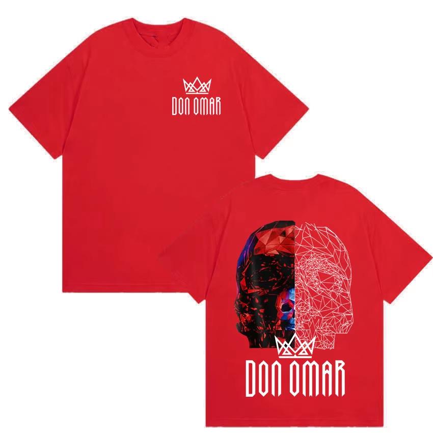 Rapper Don Omar Tour 2026 Print T-shirts Mens Women Aesthetic Tee Shirts Hip Hop Hot Sale O-Neck Gothic Cotton Oversized T-shirts