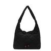 Casual Fashion Rhombus Embroidered Thread Shoulder Bag Simple Commuter Bag Retro Large Capacity Tote Bag Women'S Bag