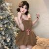 Plush Backless Short Skirt with Neck Bear Two-dimensional Cute Maid with Sexy Underwear Female Cosplay F571