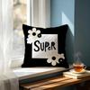 Art MMinimal Hand Drawn Flower Text Cushion Cover Cushion Cover Set Pcs X X X Pillowcase Decorative Sofa Home Decor