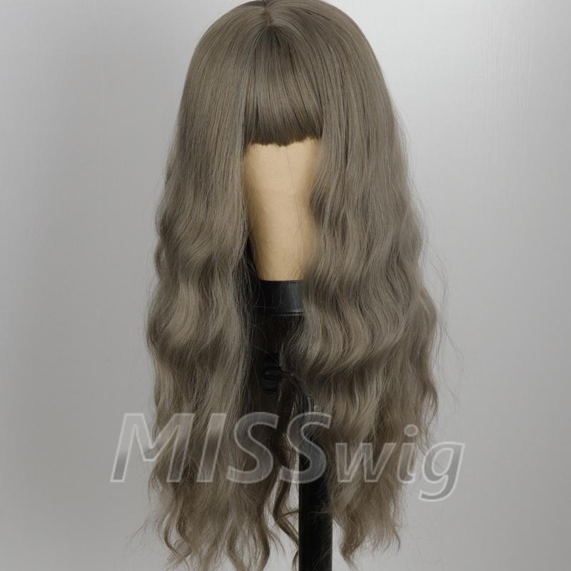 XINRAN Wunderschöne rosa Wasserwellen-Perücke, synthetische Perücke, farbige Perücke, Cosplay-Perücke, natürliche rosa Perücke für Frauen