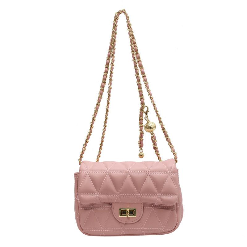 

Сумка через плечо с ромбовидной цепочкой премиум-класса, осенне-зимняя, простая, популярная, маленькая квадратная сумка-мессенджер 19*9*13