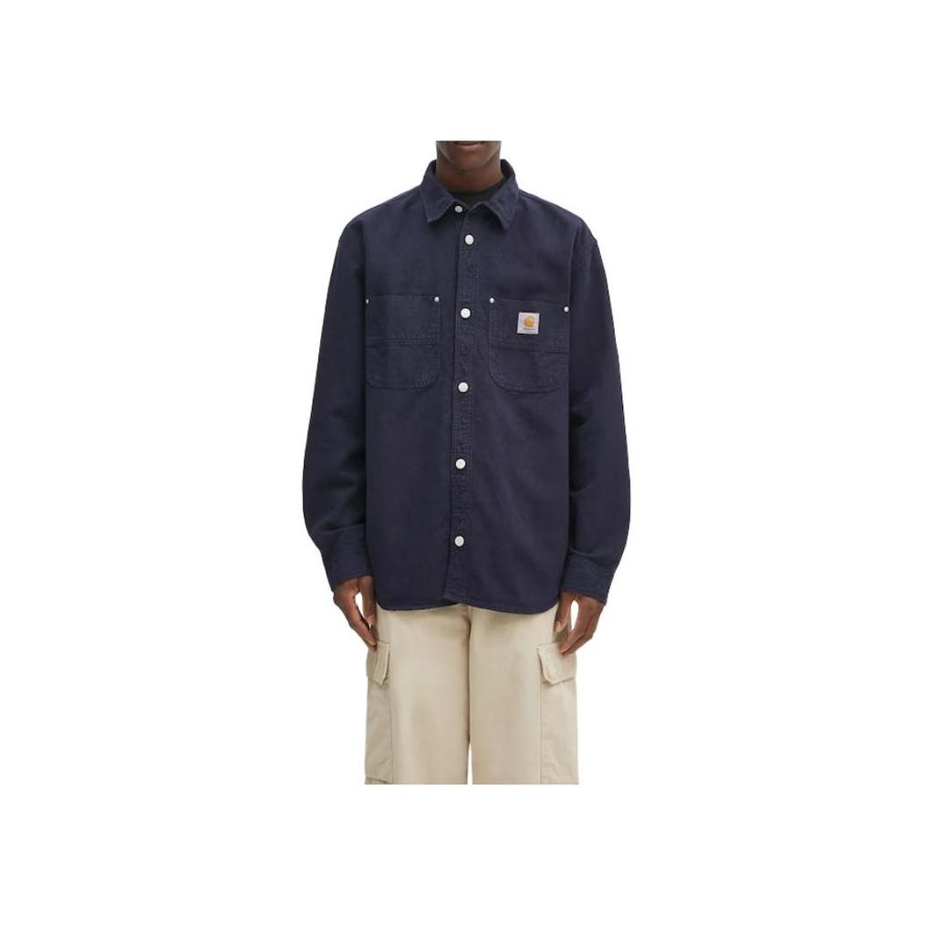 Carhartt WIP Logo Single-Breasted Long Sleeve Shirt Men shirts I033578-1CGD
