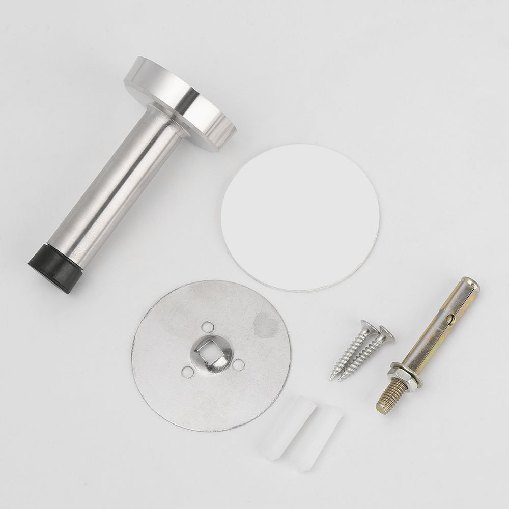 Noiseless Self Adhesive Stainless Steel Thickened Door Stopper Buffer Rubber Catch Door Stop Holder