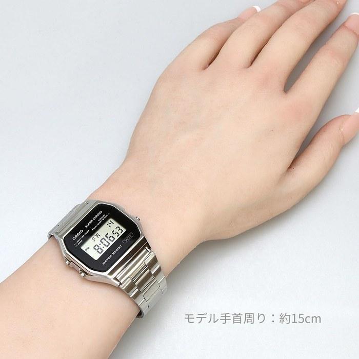 Casio Digital Watch Vintage Series A158WEA-1 Metal Band Unisex Black (Imported) Metal Band/Black A158WEA-1
