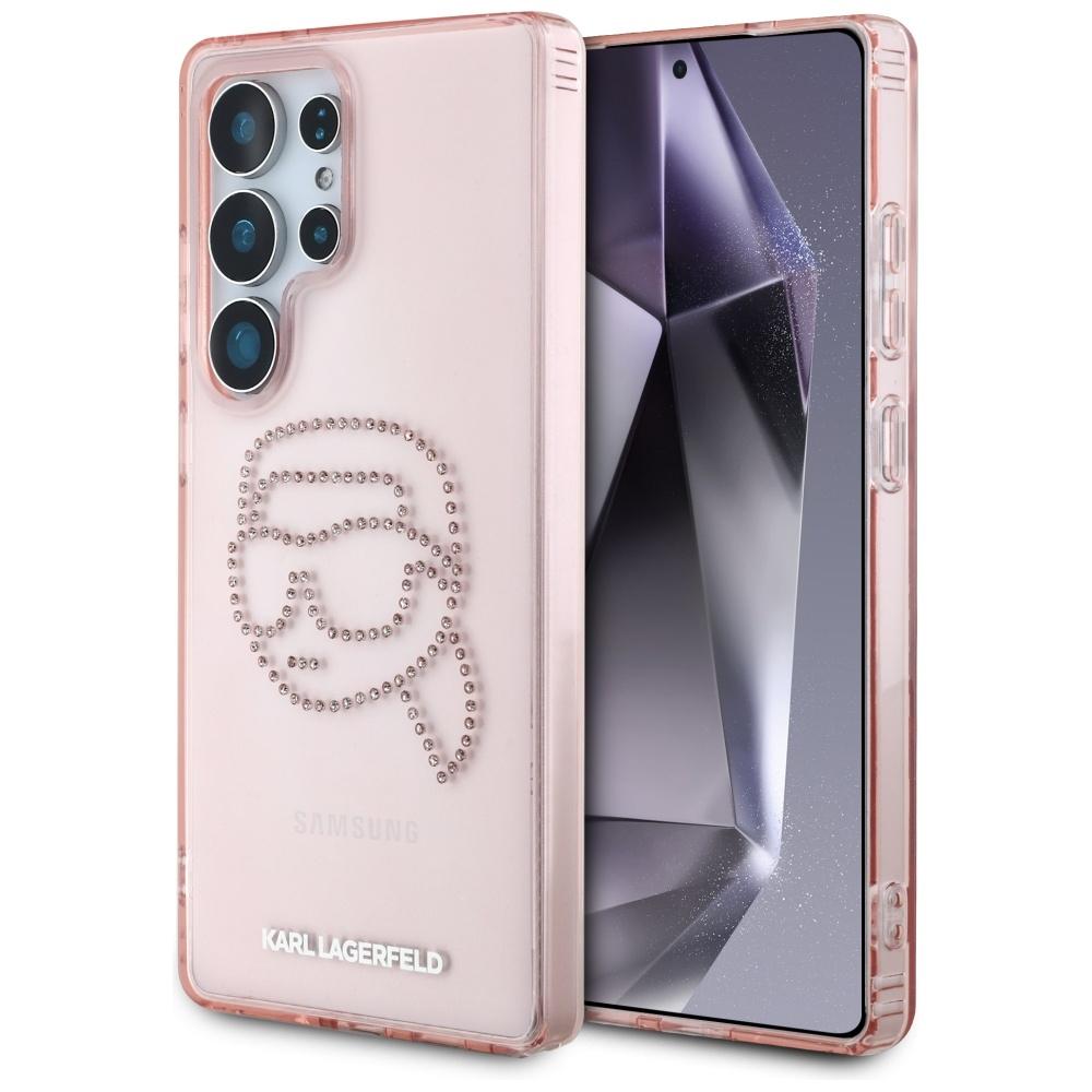 Pouzdro Karl Lagerfeld Kamínky K. Hlava Logo Pro Samsung Galaxy S25 Ultra Růžová