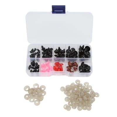 75Pcs Safety Eyes Noses Multi Sizes Sturdy Durable Smooth Convenient Resin Toy Eyes