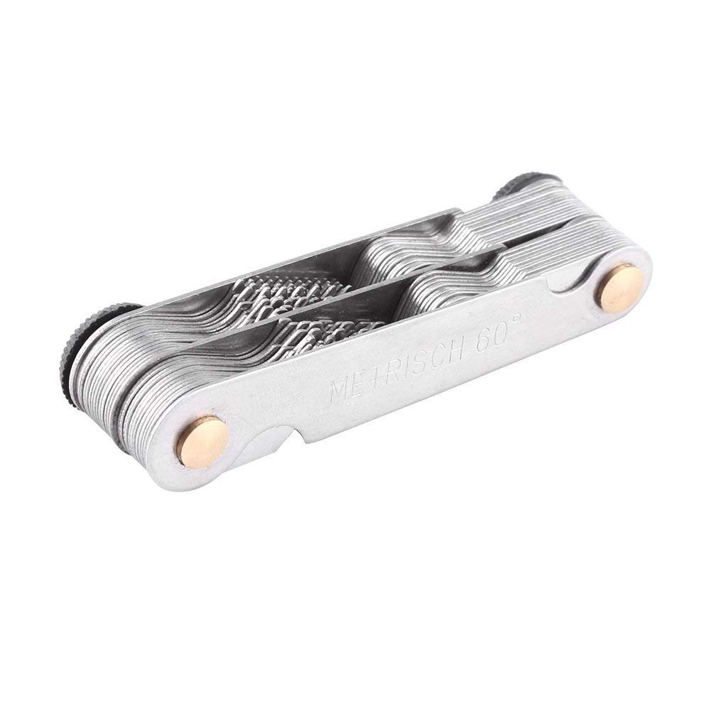 

52 шт. Шагомер резьбы из нержавеющей стали Инструмент для измерения шага резьбы винта Инструмент для измерения шага резьбы винта Многоцелевой (Метрическая и британская