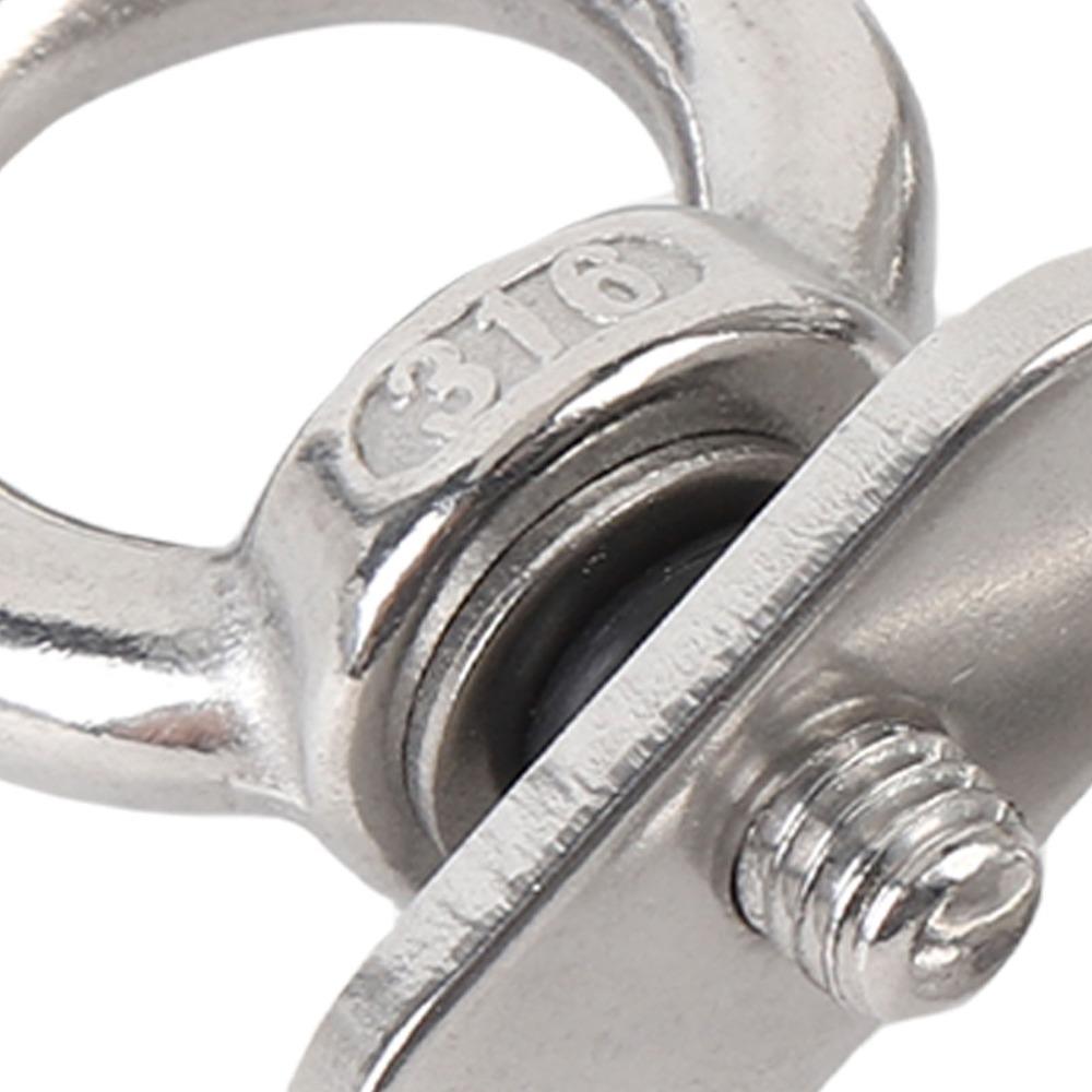 M6 Thread Size Track Mount Eyelets 4PCS Set Rail Mount Eye Bolt Heavy Duty Marine Eye Bolt  For RVs
