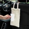 New Car Tissue Box Temperament Puff Grid Car Seat Hanging Paper Drawer Cartoon Bear Car Tissue Drawer