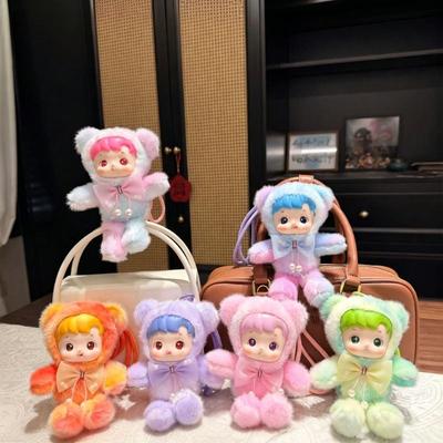 Cute Fluffy Plush Vinyl Doll Keychain Bag Pendant Birthday Gifts Cute Bag Charm Anime Figure Girls Gift