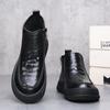 2025 autumn and winter high-end men's cotton shoes are comfortable and casual, velvet high-top men's shoes are versatile and short boots are trendy