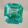 Natural Flawless Green Parti Sapphire Loose Asscher Cut Gemstone 15x13 MM