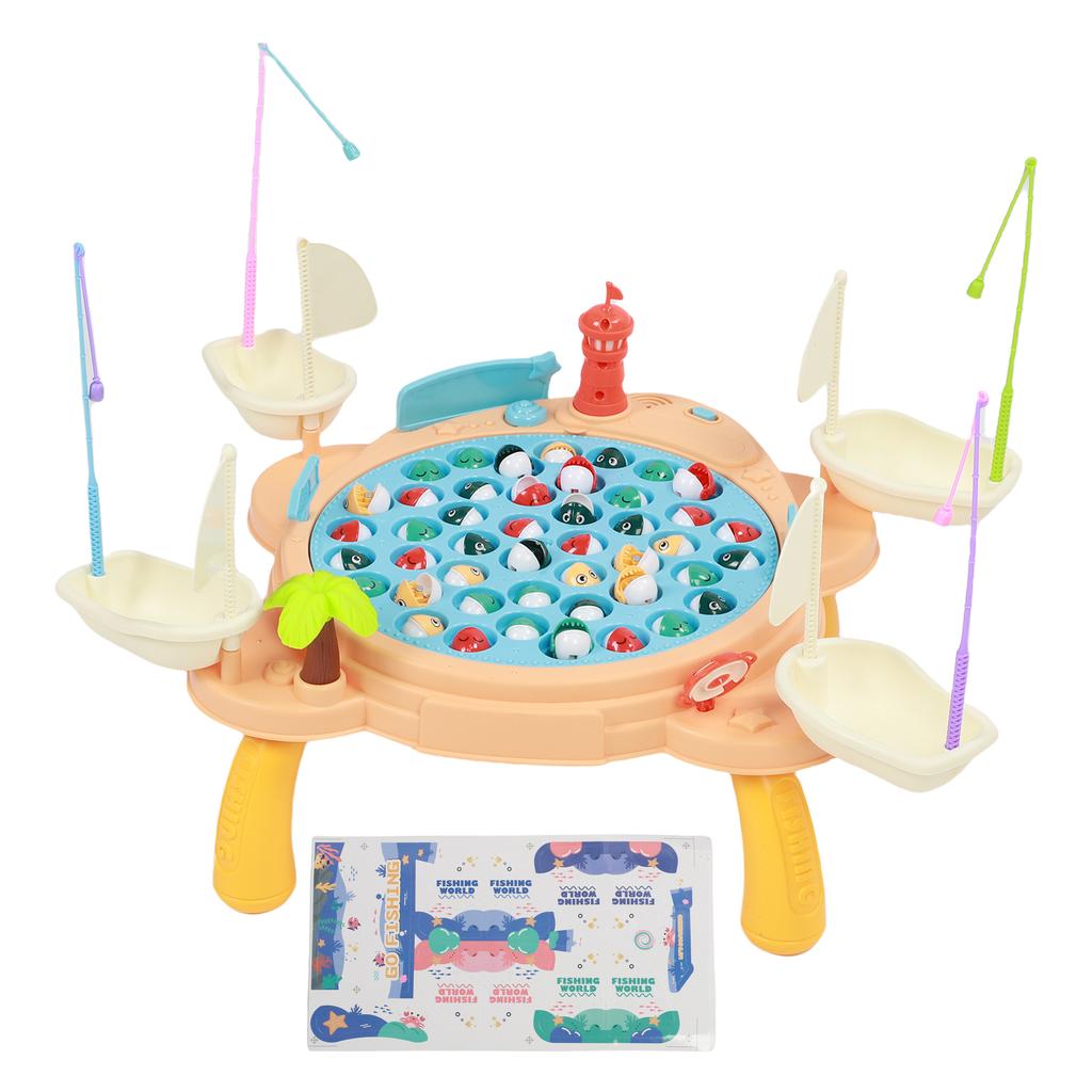 Magnetic Fishing Game Large Size Early Education Parent Child Interactive Light Music Fishing Table