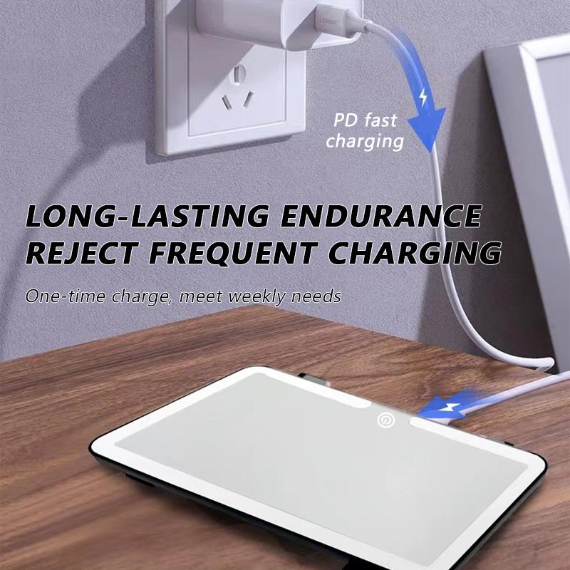 SEAMETAL Car LED Makeup Mirror HD Mirror Three Gear Adjustment Sun Visor Plate Interior RearMirror Dimmable Auto Vanity Mirror