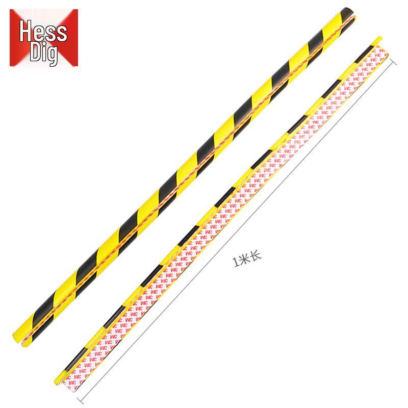HGJ-301 Self-Adhesive Black Yellow Warning Corner Protector Strip 1 meter