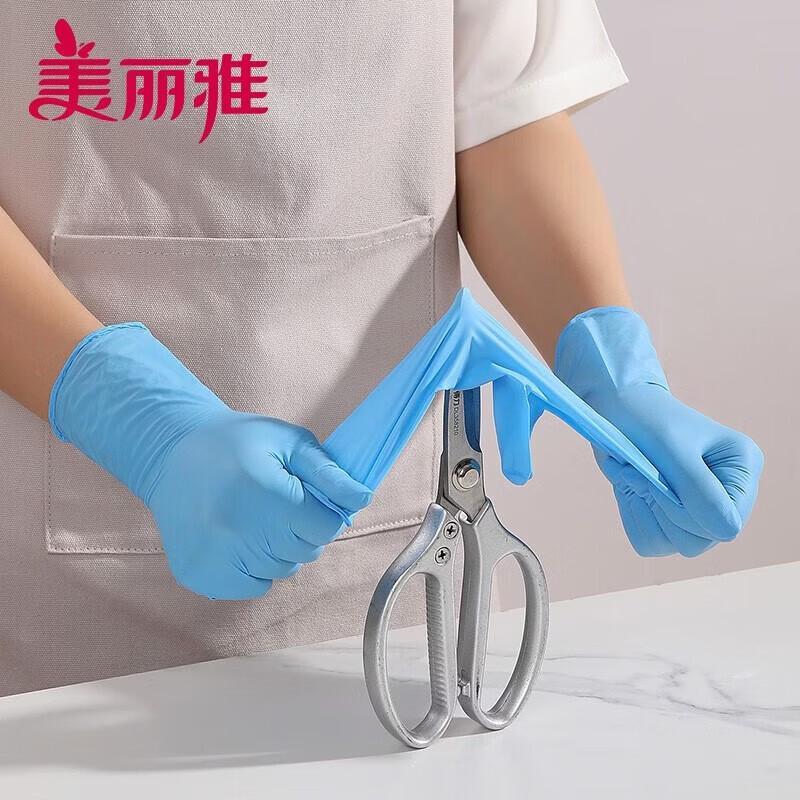 Meiliya Jednorázové zesílené PVC nitrilové rukavice