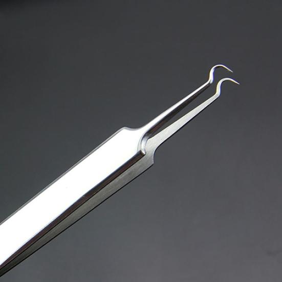 Curved Blackhead Acne Nipper Clips Tweezers Pimple Remover Face Cleaner Tool