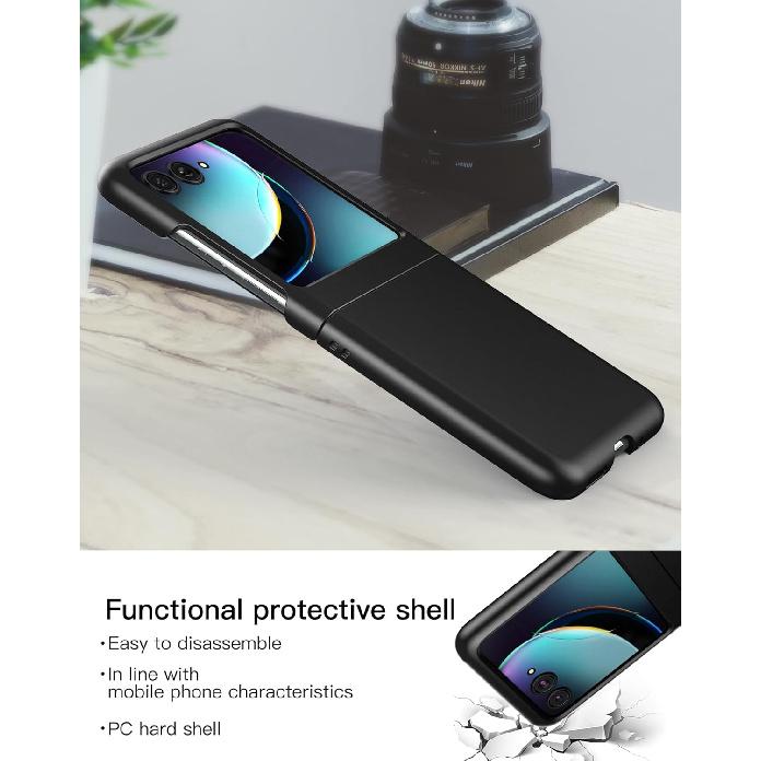 Foluu (Upgraded Slim Fit Case for Motorola Razr Plus 2023, Ultra Thin Matte PC with Non-Slip Grip Full Protection Protective Cover for Motorola Razr+