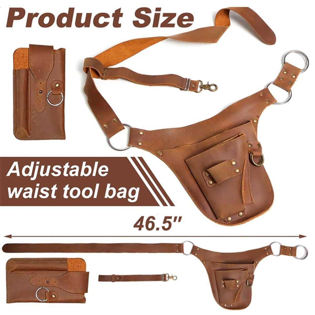 

BHBL Leather Garden Tool Belt, Gardening Utility Belt, Garden Tool Storage Bag for and China Mainland