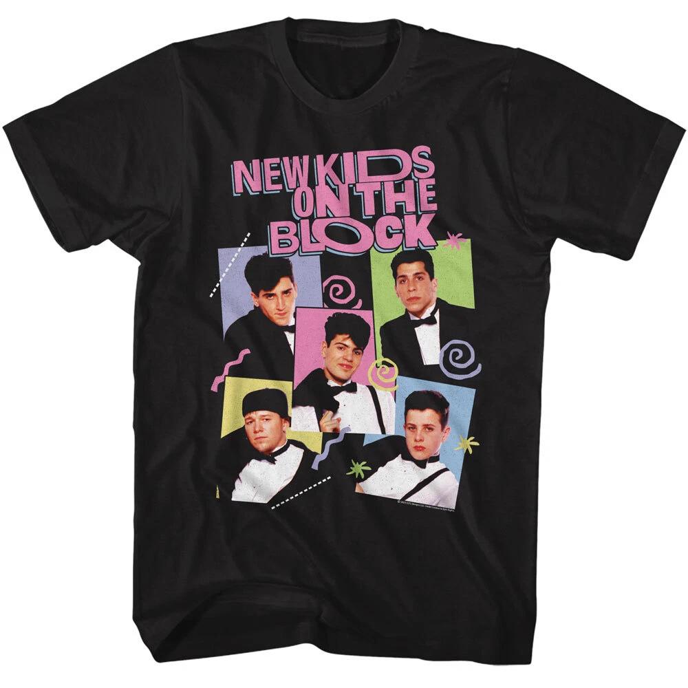 New Kids On The Block Group Photo Blocks Men s T Shirt Dance Pop Music L