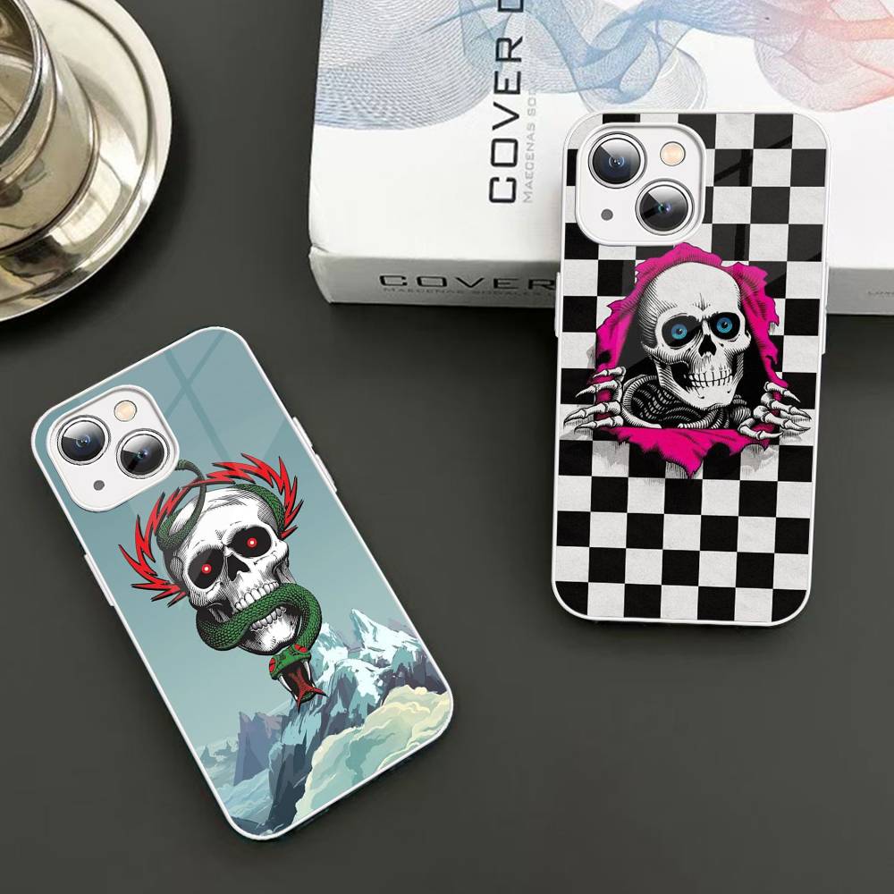 Skateboard Marke P-Powell P-Peralta Gehärtetes Glas Für Iphone 14 13 12 11 Pro Mini XS MAX 14Plus X XS XR Hülle