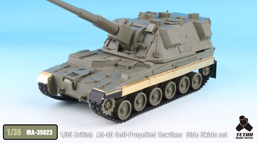 Tetra Model 1/35 Scale MA Series British 155mm Self-Propelled Gun AS-90 Side Skirts (for TR) Plastic Model Parts MA3523