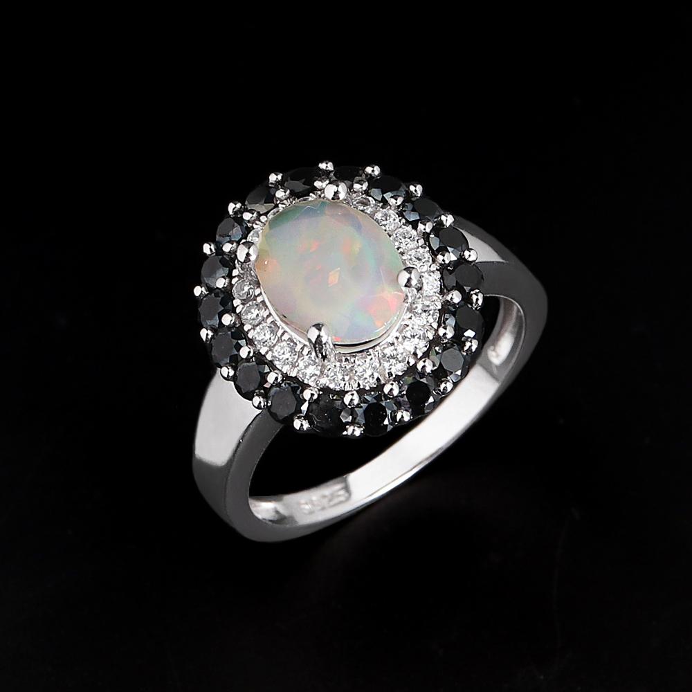

Великолепное и благородное кольцо из стерлингового серебра 925 пробы с натуральным овальным опалом 7*9 мм, настоящий драгоценный камень, изысканные ювелирные изделия для женщин, подарки на годовщину, вечеринку US RING SIZE:10# белый