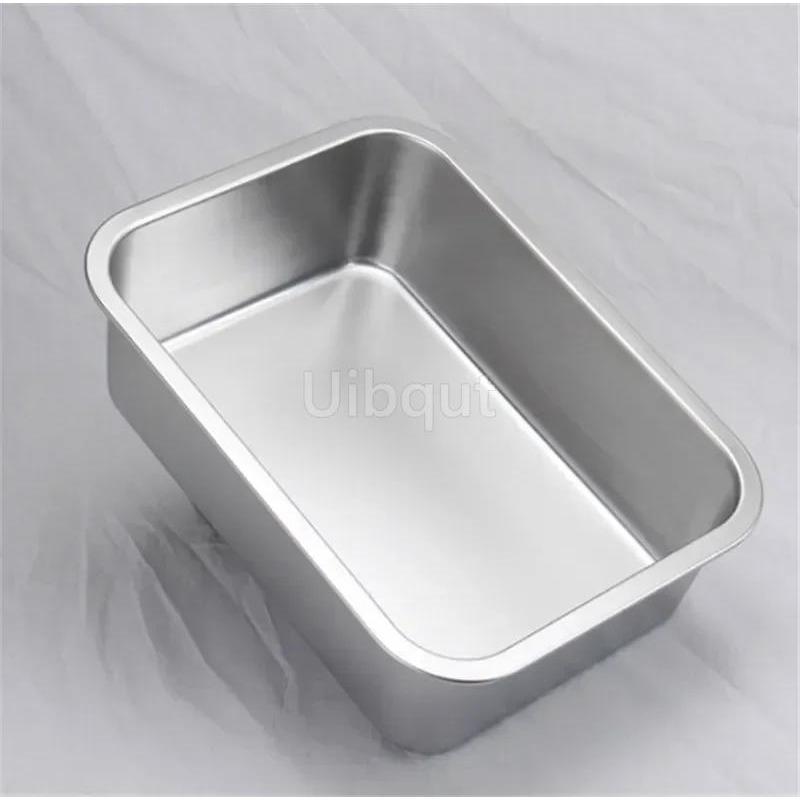 304 Tablett Edelstahl Aufbewahrungsschalen Leckplatte Loch Maschensieb Sieb Waschen Gemüse Becken Trocknen Wasserfilter Becken Deckel