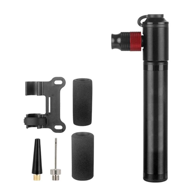 

Portable Bike Tire Inflator Double Valves Portable Small CO2 Cycle Tire Pump Fast Inflator Space Saving Frame Mount 1