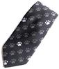 [Shikisai No Mise] Cat Necktie - A Cute Animal Necktie Perfect for Cat Lovers. Made In Japan (Black Paw Print Design)