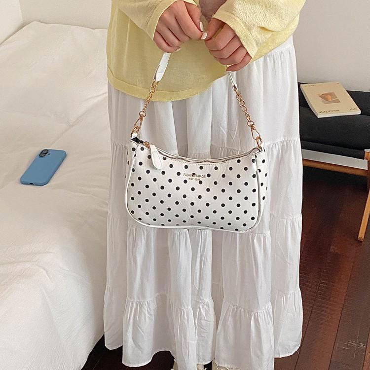 Summer 2026 Polka Dot Underarm Bag – Stylish, Cute, Versatile, and Casual Coin Purse for Women