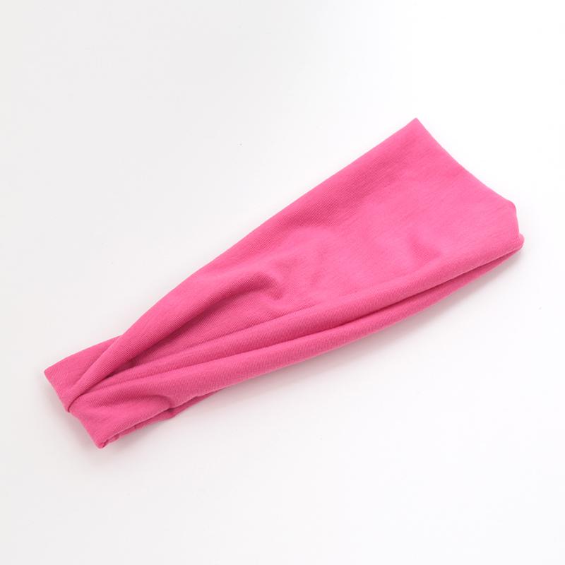 Neue Damen Unifarbene Elastische Haarbänder Yoga Stirnband Mode Turban Make-up Haarreif Vintage Geknotetes Haarband Haarschmuck