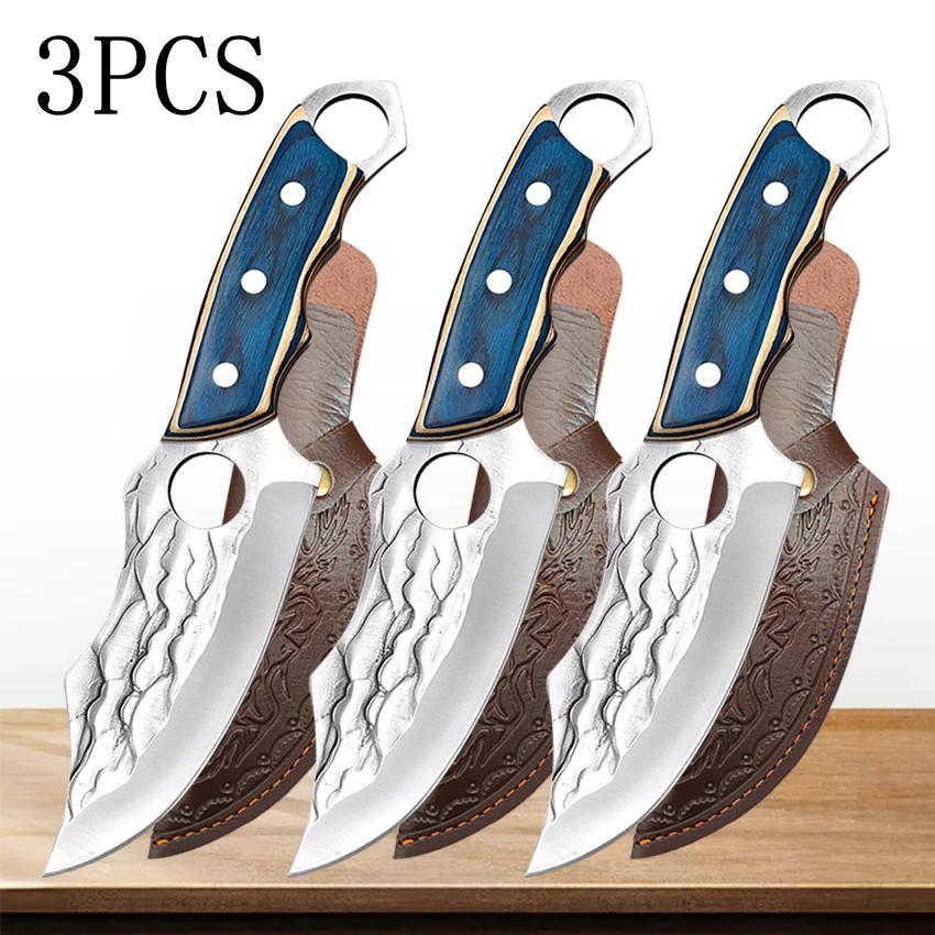 Hand Forged Boning Knife Professional Kitchen Knives Stainless Steel Chef Knives Slicing Fruit Fish Meat Cleaver Butcher