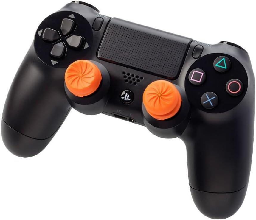 KontrolFreek FPS Freak Vortex Performance Thumbsticks for Improved Aiming Convex Orange PS4/5 Controllers, Accuracy, High-Rise & Mid-Rise Concave,