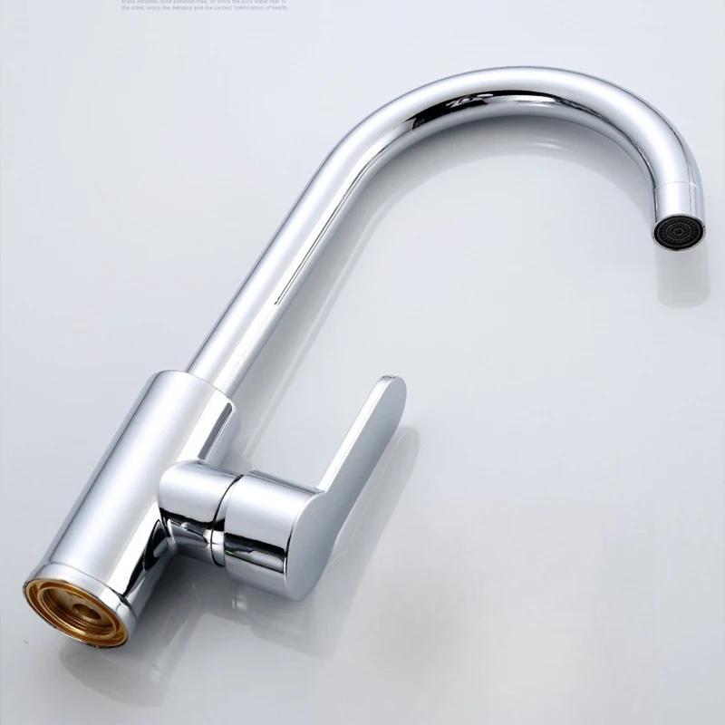 Chrome Stainless Steel Kitchen Faucet Sink Faucet Single Handle Hot And Cold Mixer Water Tap Deck Mounted Bathroom Faucet